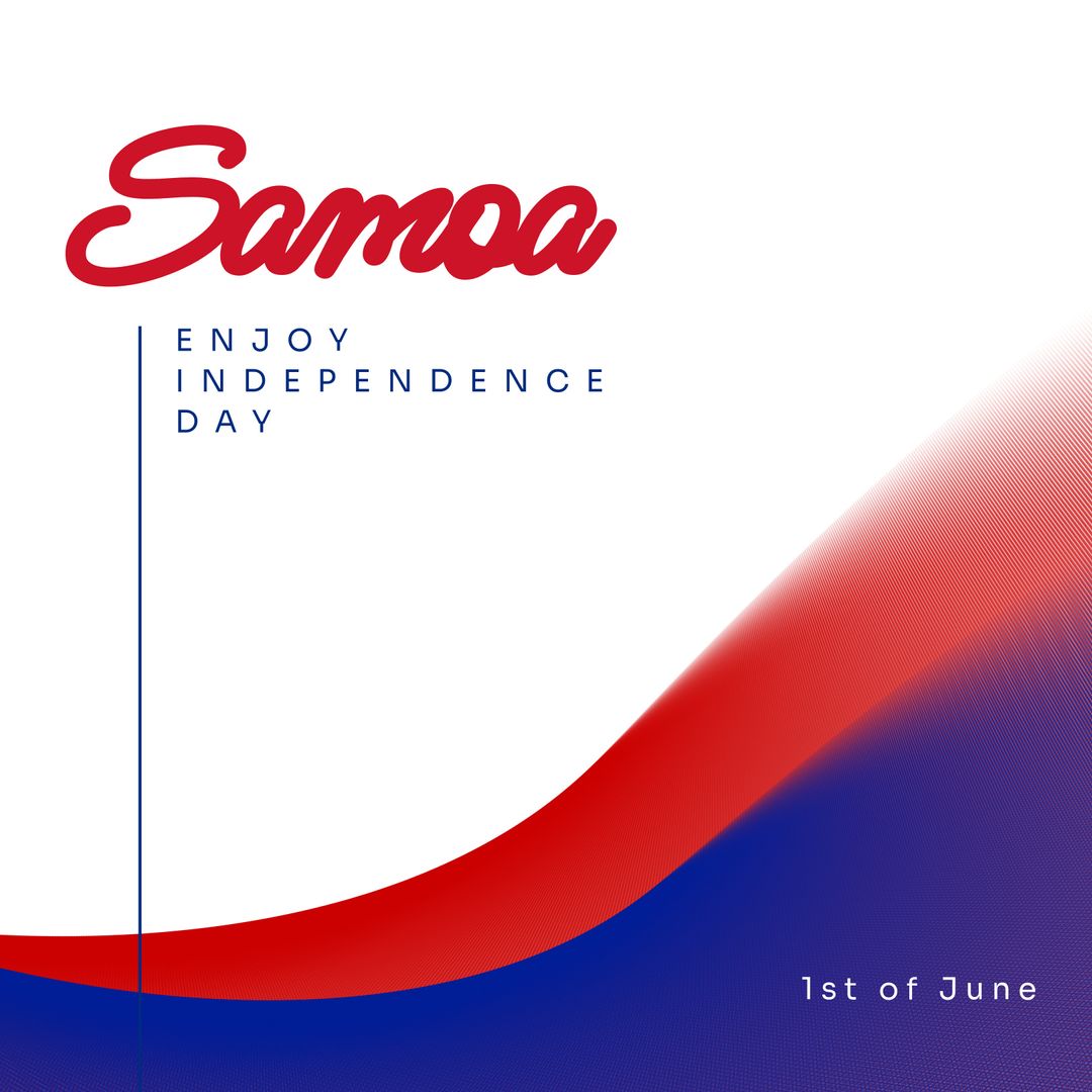 Samoa Independence Day Celebration Poster with Wave Design - Download Free Stock Templates Pikwizard.com