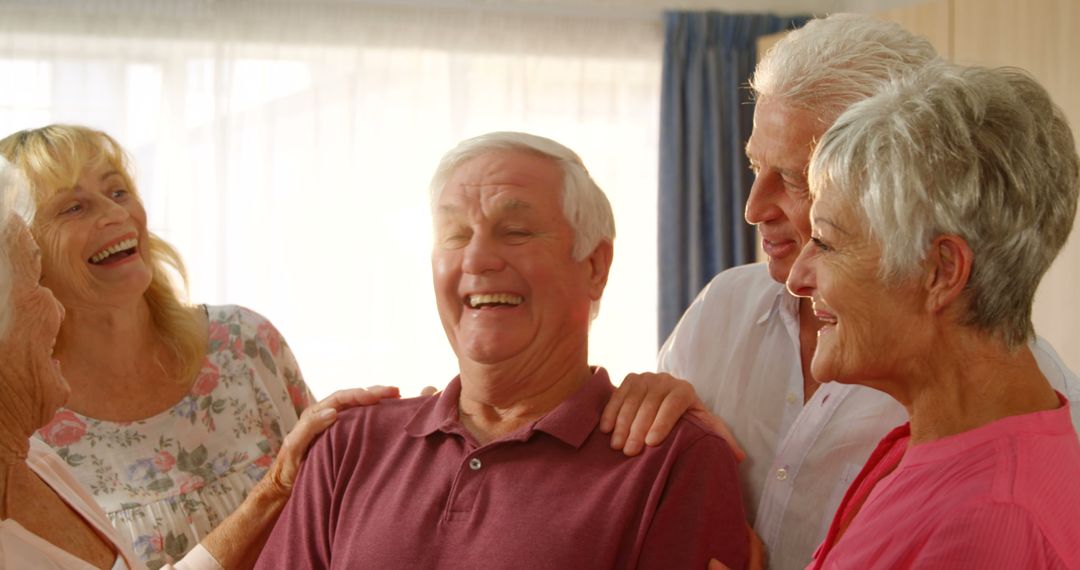 Group of Senior Friends Laughing and Enjoying Time Together - Free Images, Stock Photos and Pictures on Pikwizard.com