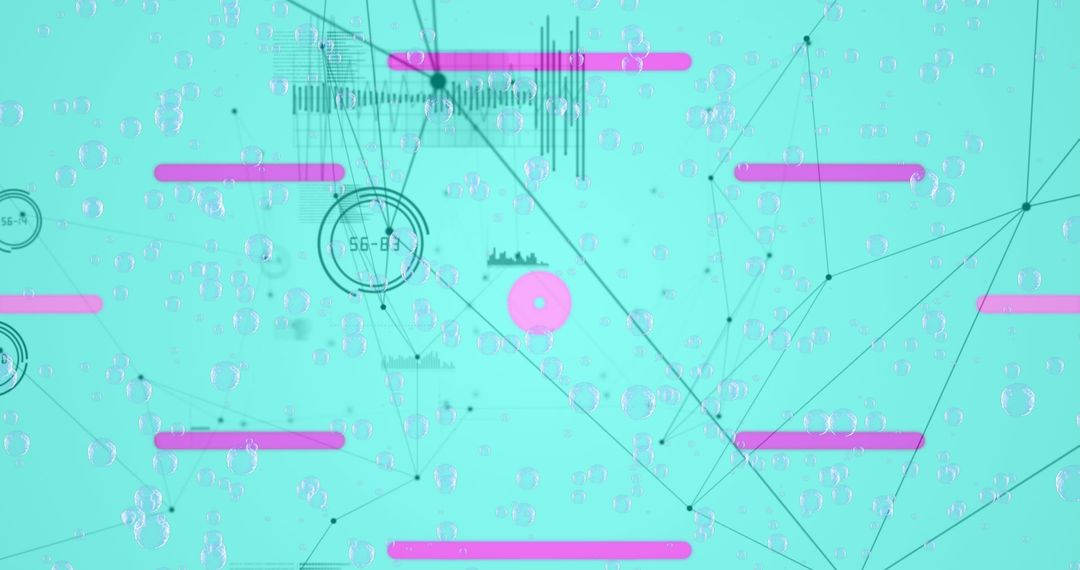 Abstract Digital Network Background with Vibrant Colors