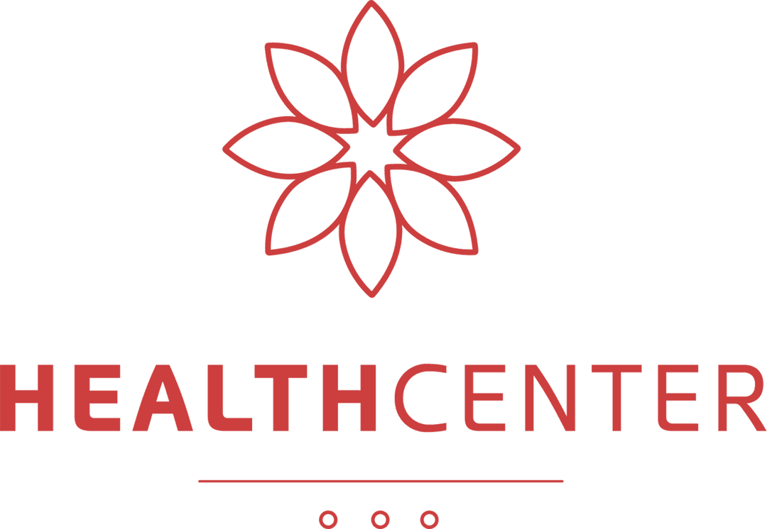Red Flower Health Center Logo on Transparent Background