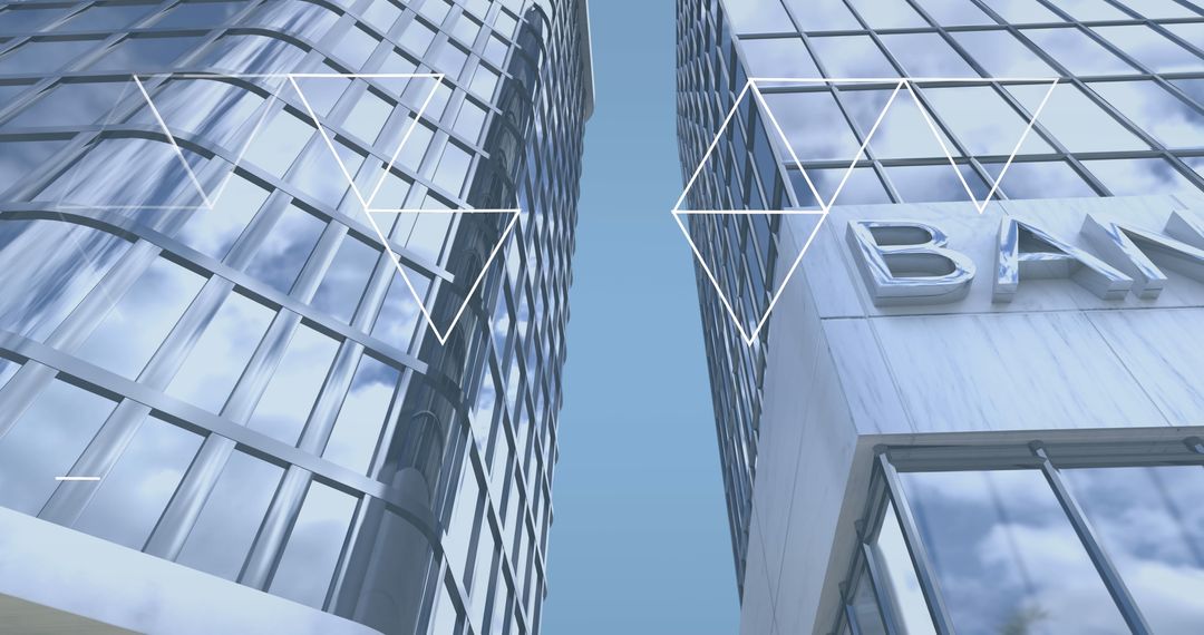 Modern Glass Skyscrapers with Geometric Facade Patterns