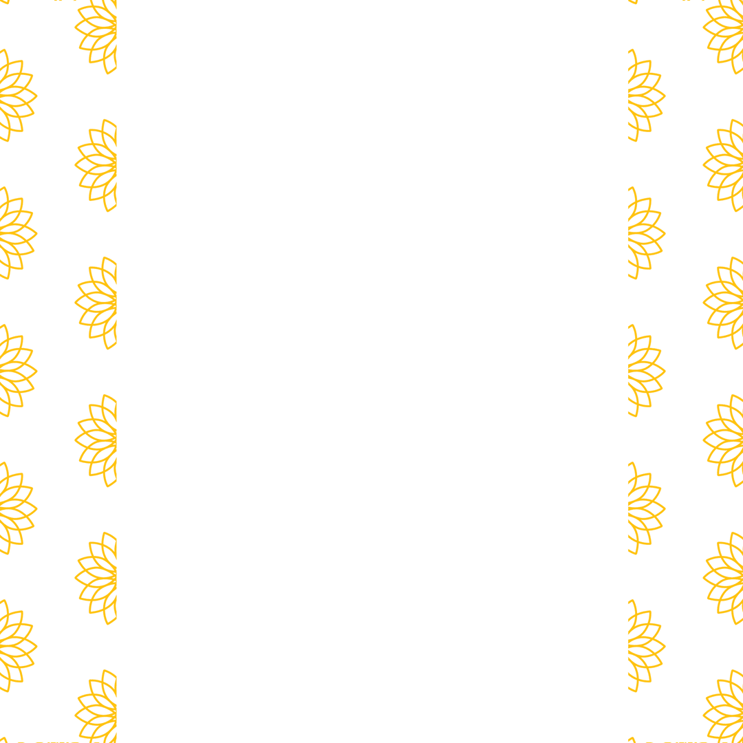 Yellow Patterned Shapes on Transparent Background