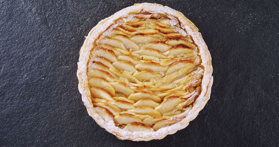 Homemade Apple Pie on Dark Slate Background - Free Images, Stock Photos and Pictures on Pikwizard.com