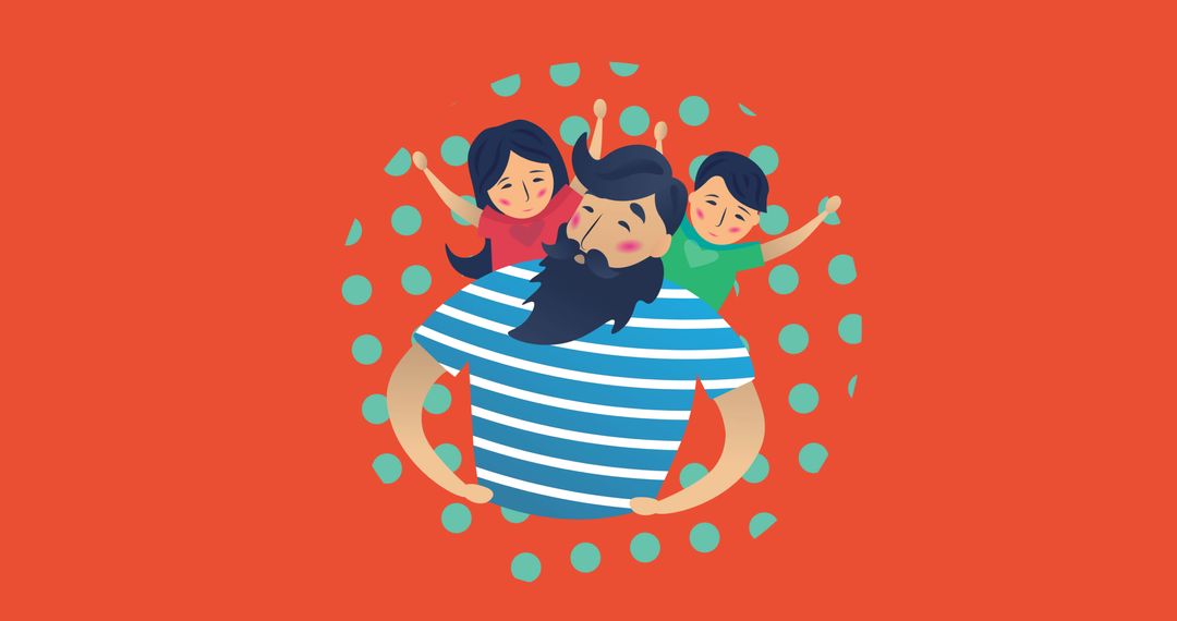 Illustration of Happy Family Enjoying Quality Time
