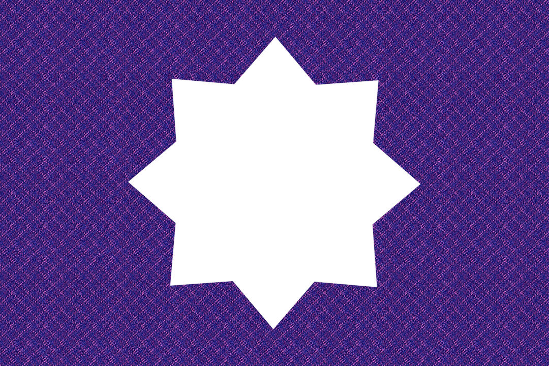 Abstract Geometric Star Shape with Transparent Center on Textured Background