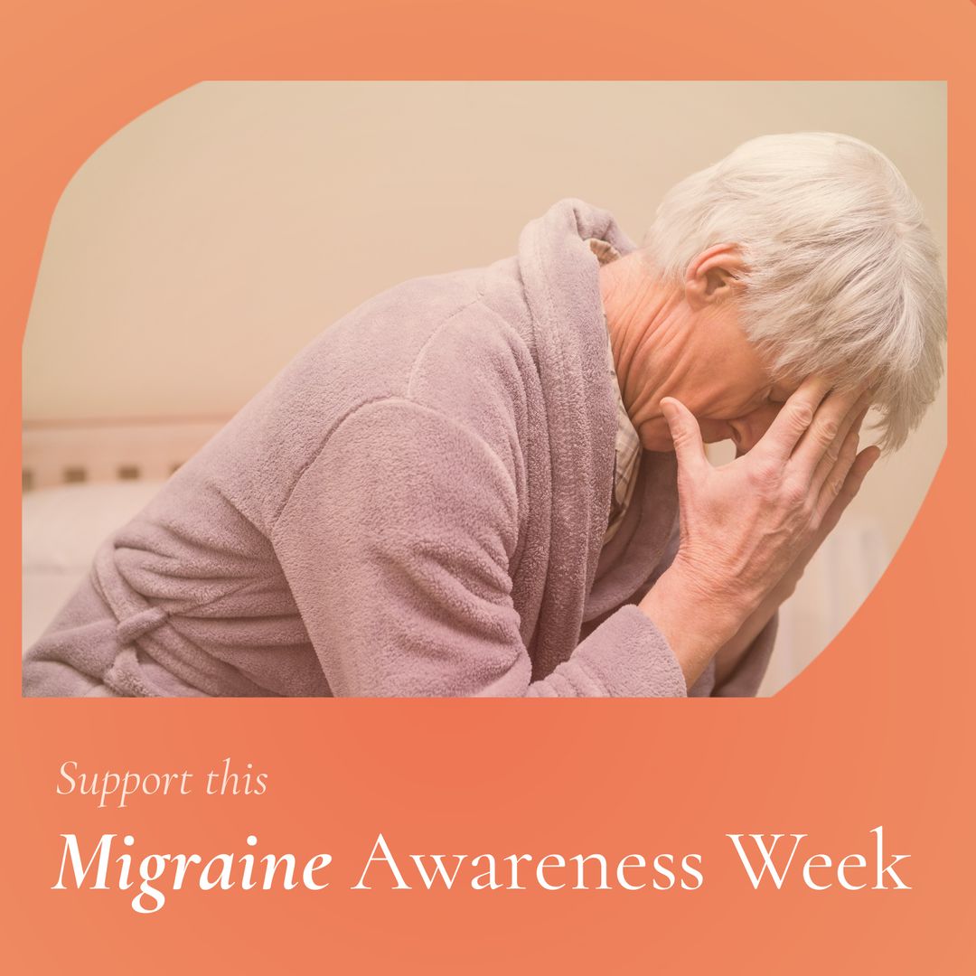 Senior Man Showing Headache Symptoms for Migraine Awareness Week Campaign - Download Free Stock Templates Pikwizard.com