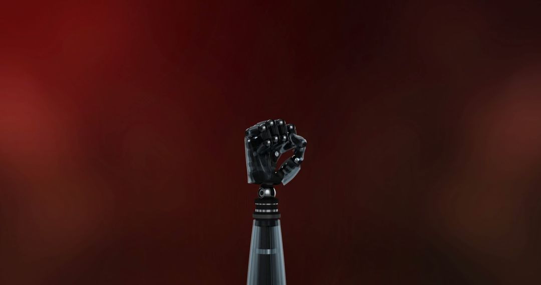 Robotic Arm with Clenched Fist Reflecting Futuristic Technology