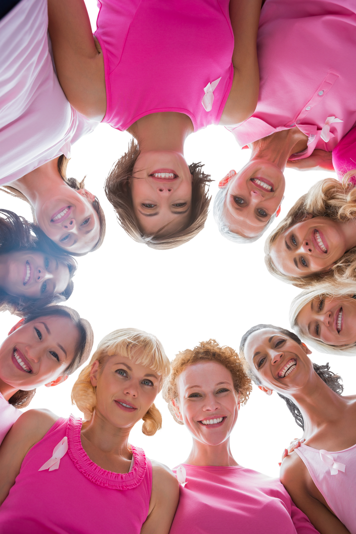 Group of Women Supporting Breast Cancer Awareness on Transparent Background - Download Free Stock Images Pikwizard.com