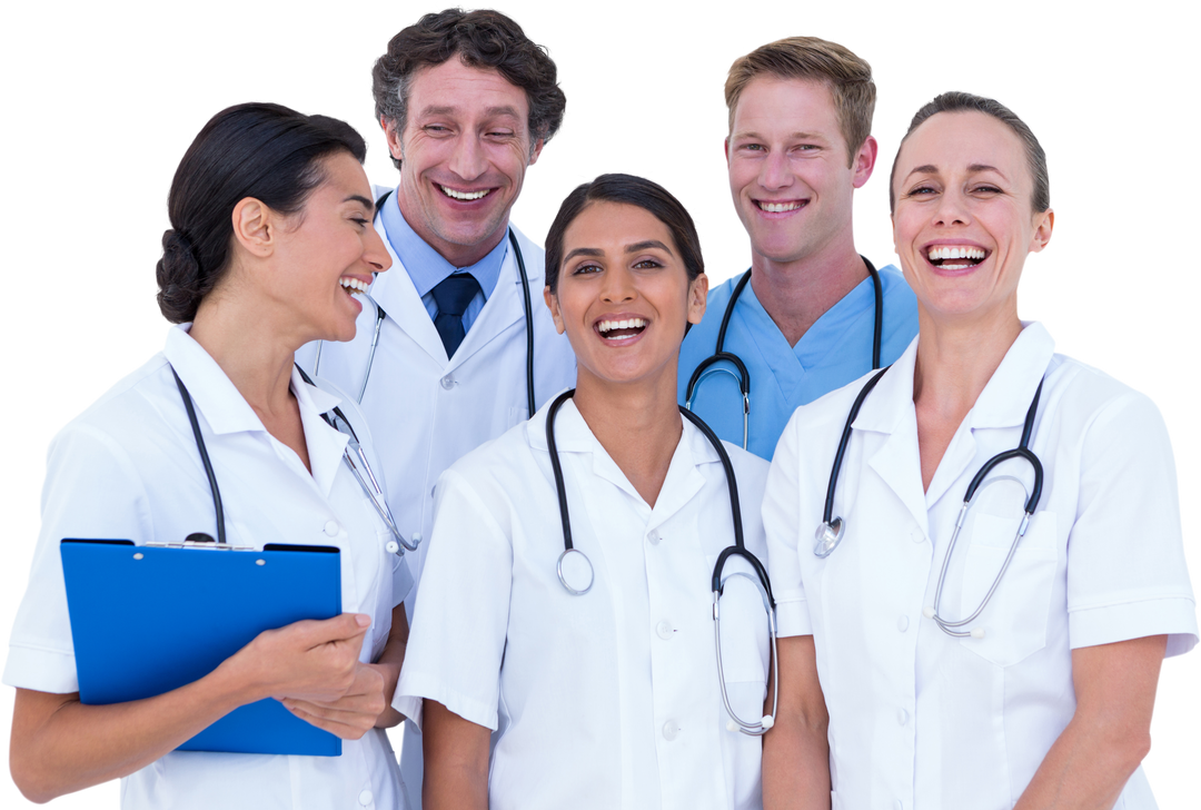 Transparent Smiling Medical Team Group Cheering and Standing Together - Download Free Stock Images Pikwizard.com