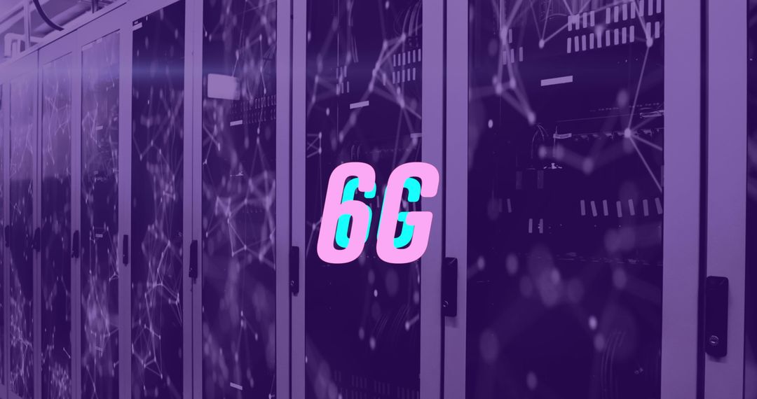 Futuristic 6G Technology Concept with Network Graphics