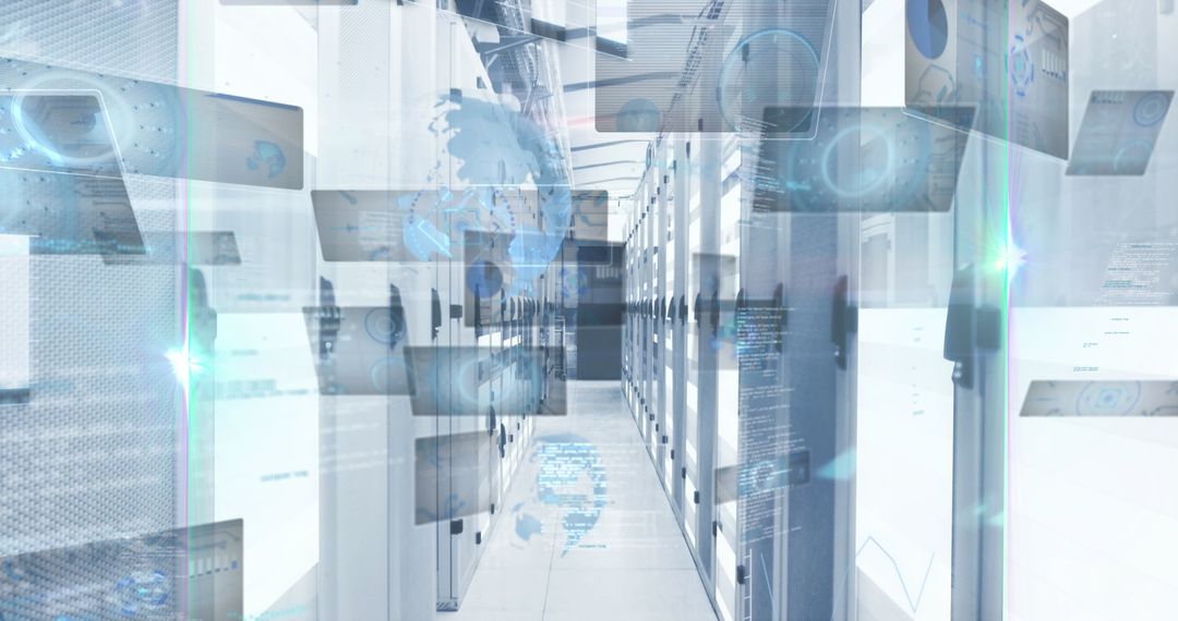 Futuristic Holographic Interfaces in Modern Data Center