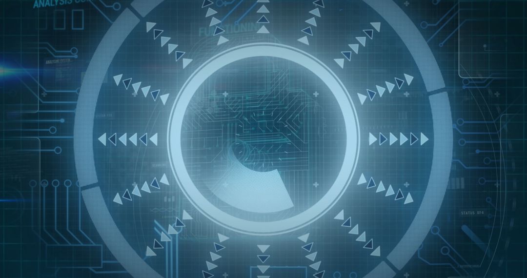 Futuristic Digital Lock with Circuit Board Design