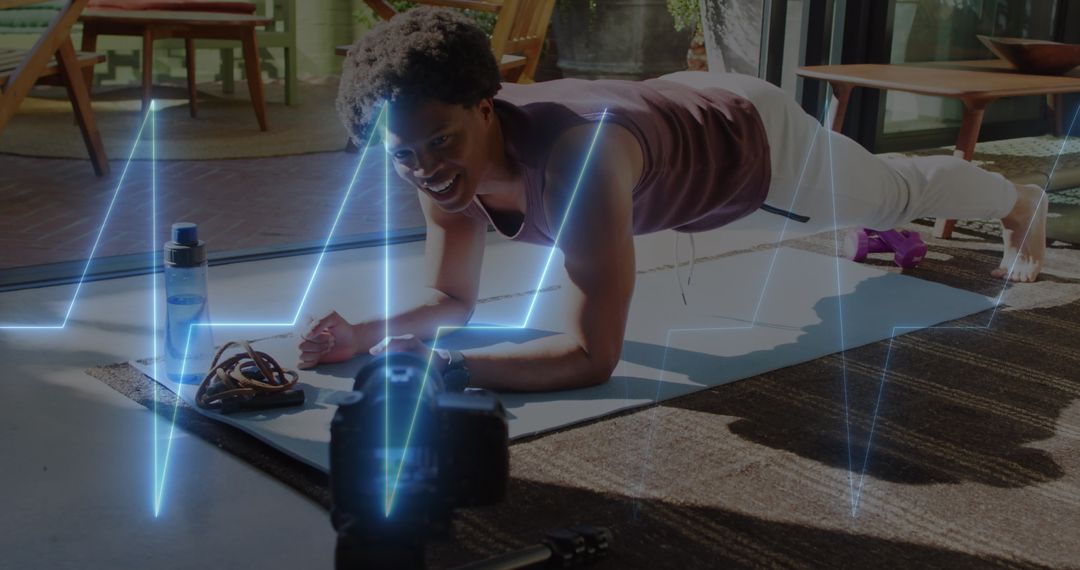 Neon Heart Rate Monitoring in Home Plank Exercise