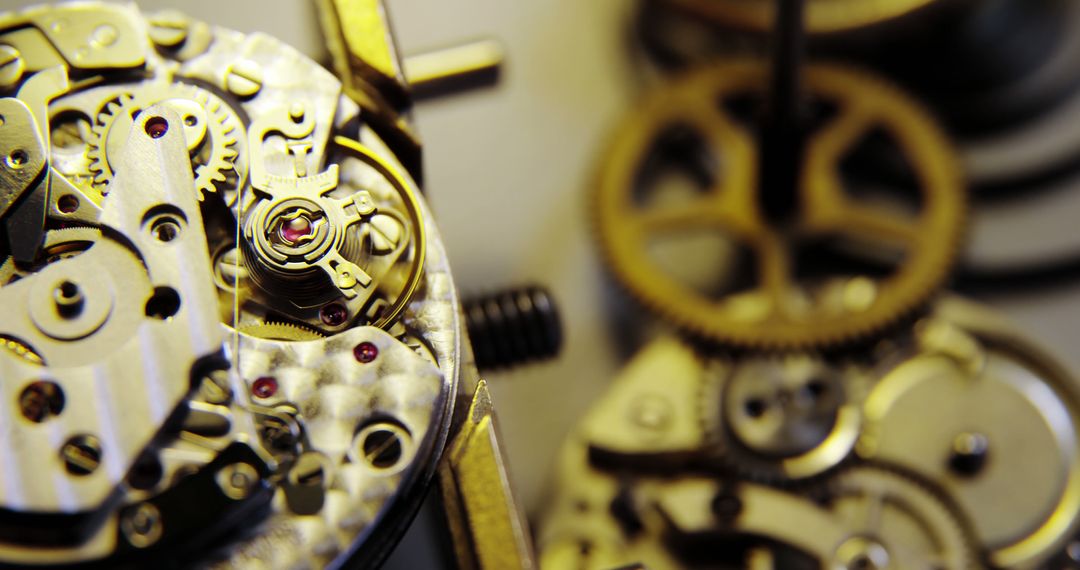 Close-up View of Watch Mechanism with Exposed Gears and Cogs - Free Images, Stock Photos and Pictures on Pikwizard.com