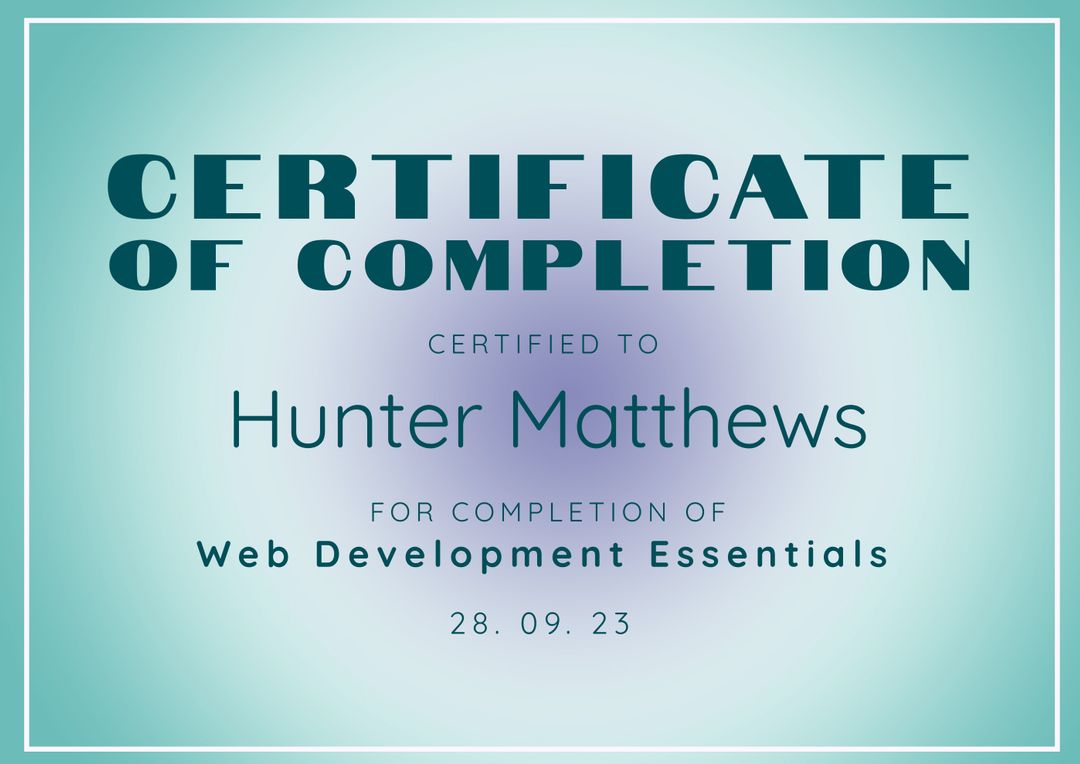 Elegant Certificate of Completion with Modern Design - Download Free Stock Templates Pikwizard.com