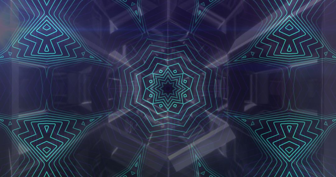 Futuristic Digital Tunnel with Moving Geometric Patterns