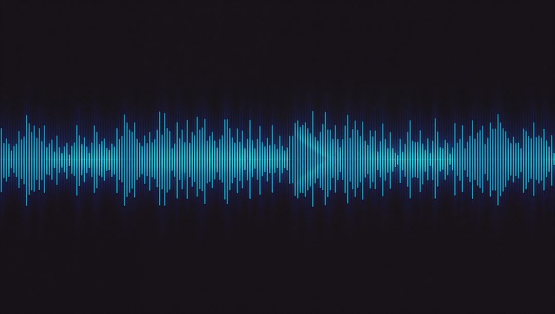 Futuristic Blue Gradient Waveform Visualization