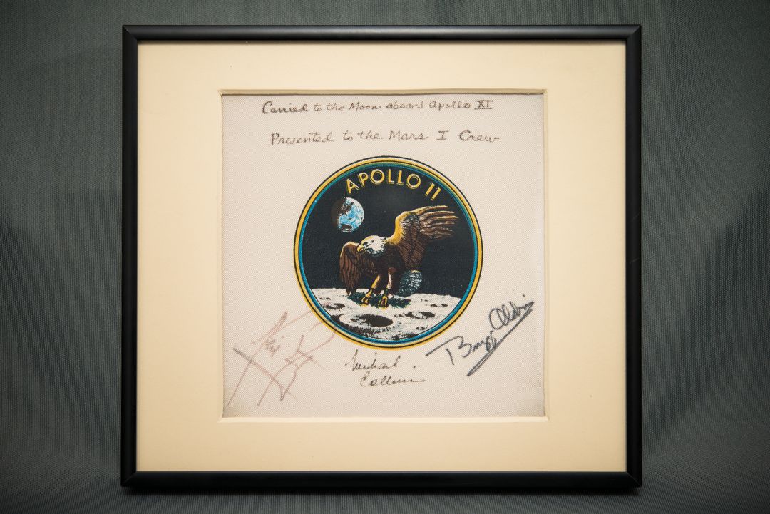 Framed Apollo 11 Plaque Signed by Crew with Eagle Design and Earth - Free Images, Stock Photos and Pictures on Pikwizard.com