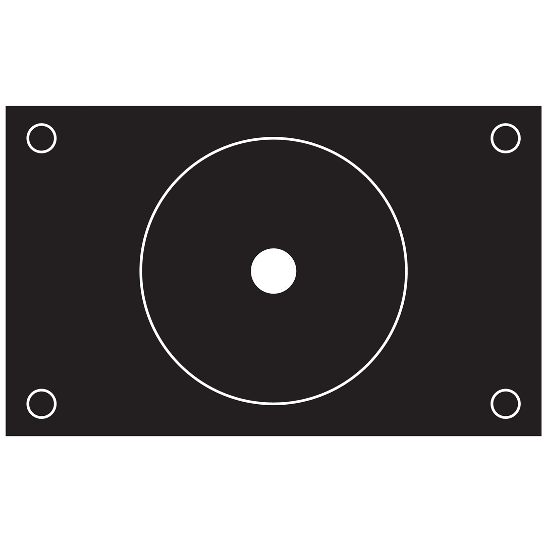 Black Circular Abstract Illustration on Transparent Background