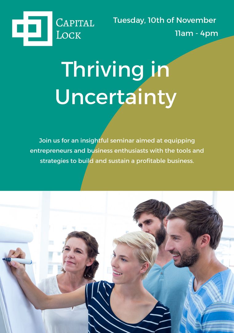 Seminar Promotion: Thriving in Uncertainty Business Workshop - Download Free Stock Templates Pikwizard.com