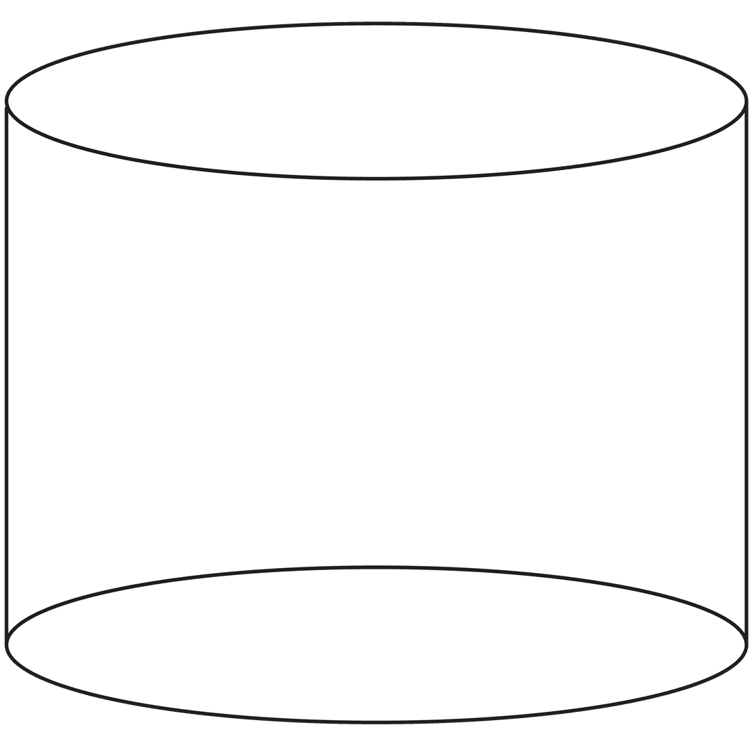 Transparent White Cylinder Illustration with Copy Space
