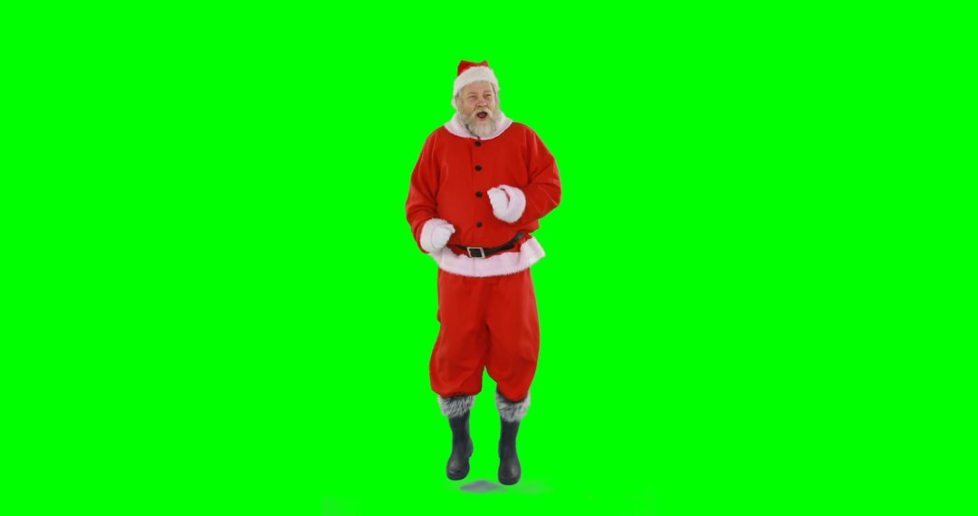 Energetic Santa Claus Dancing on Green Screen Background - Free Images, Stock Photos and Pictures on Pikwizard.com