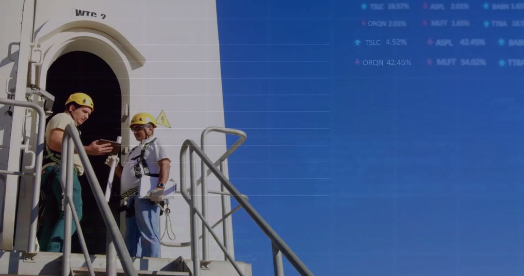 Engineers with Financial Data Visualization by Wind Turbine