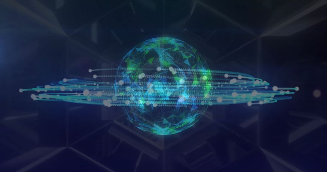 Digital Globe Portraying Global Network Connections