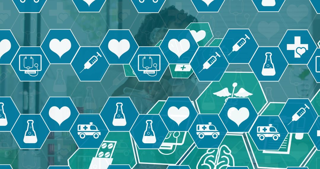 Abstract Medical Innovation Background with Healthcare Icons