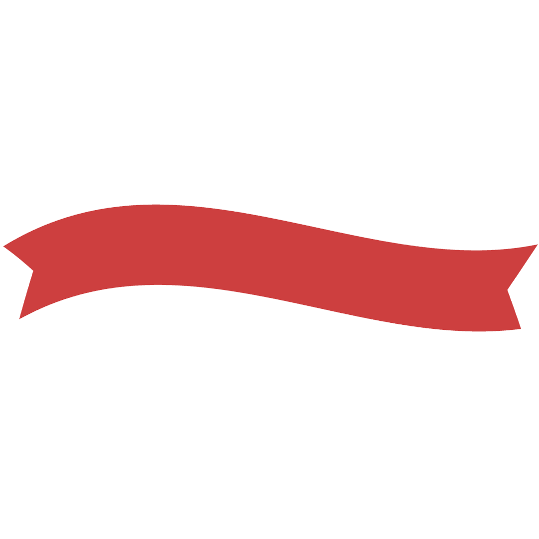 Red Ribbon with Copy Space Isolated on Transparent Background