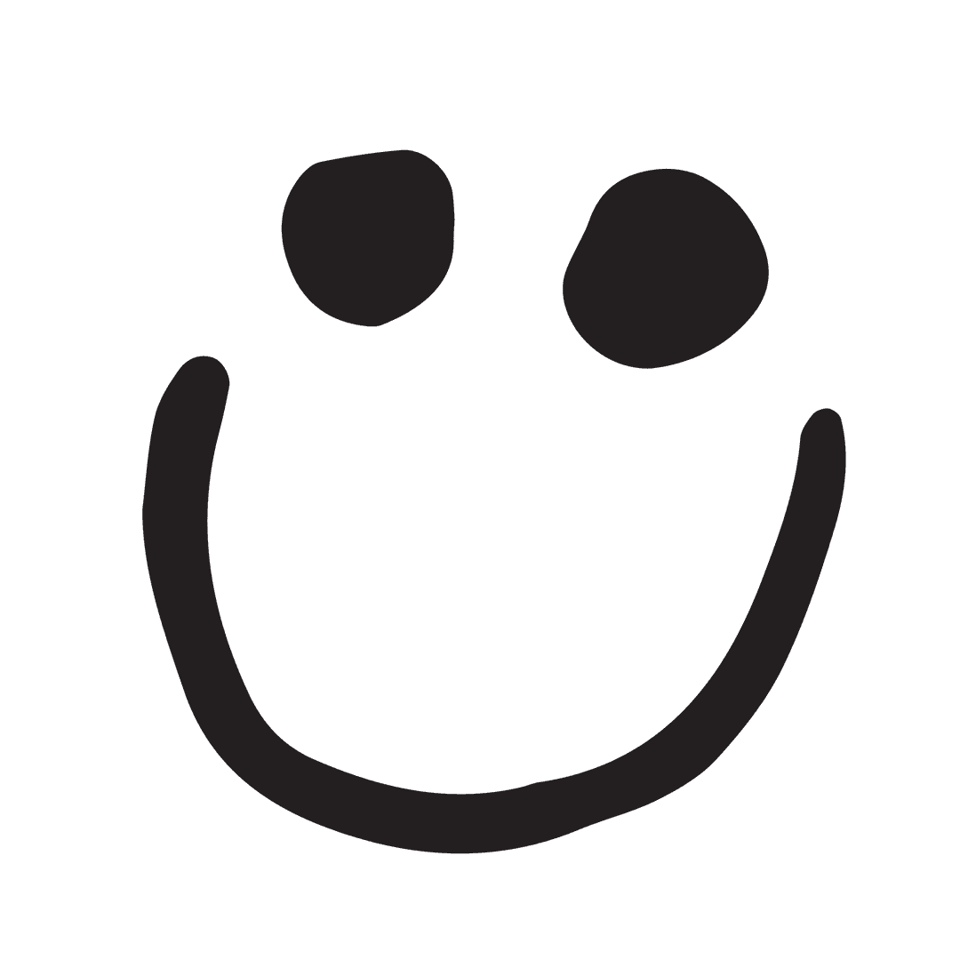 Digital Smiling Face Icon on Transparent Background
