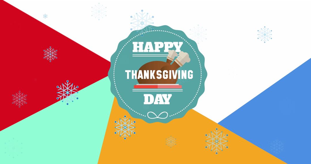 Colorful Thanksgiving Background with Happy Message
