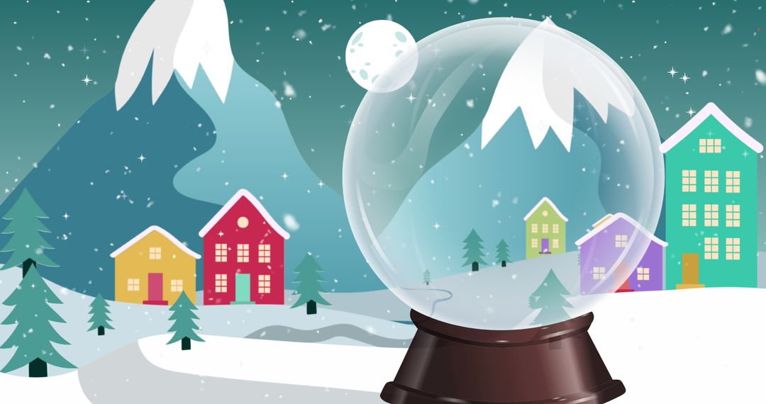 Magical Snow Globe with Winter Wonderland Scene