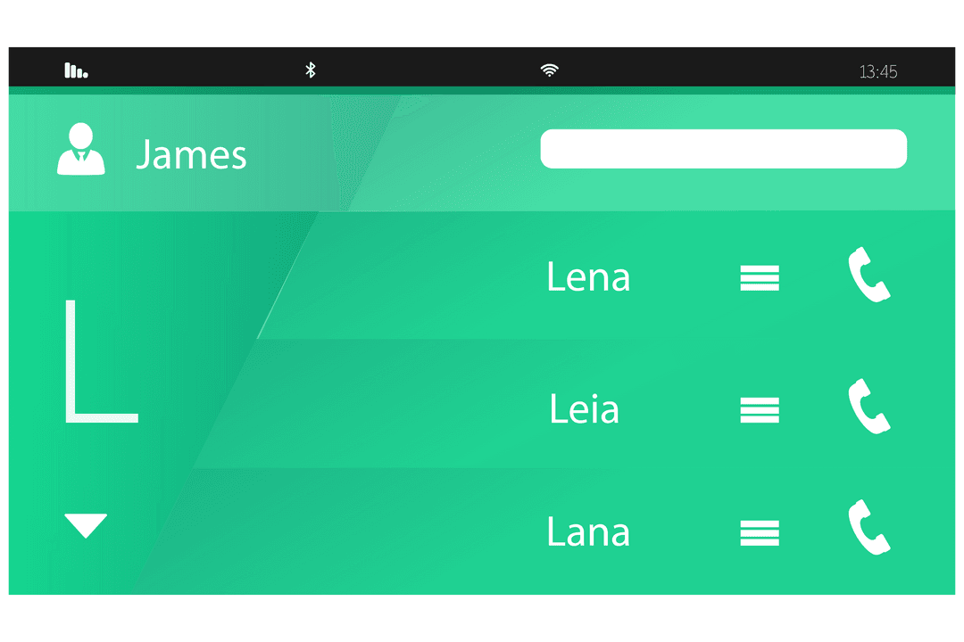 Transparent Smartphone Call Interface Illustration