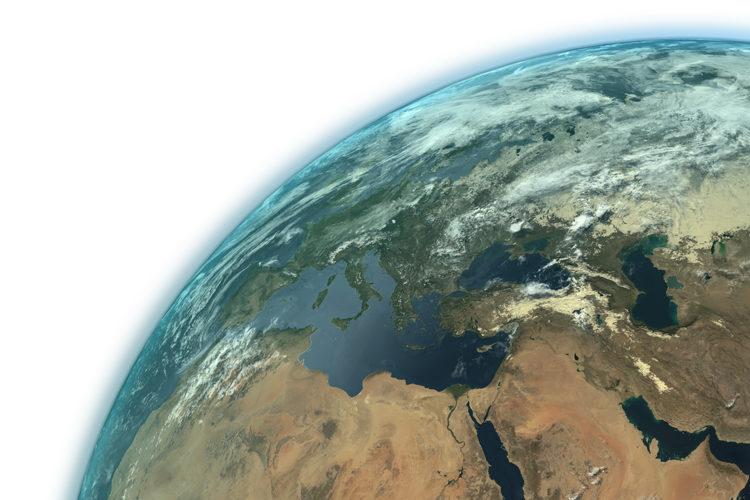 Space View of Earth with Transparent Atmosphere Highlight - Download Free Stock Images Pikwizard.com