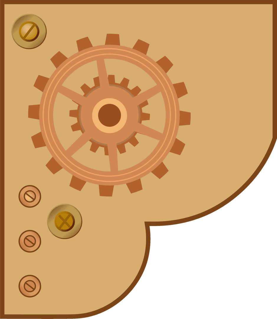 Industrial Gear Assembly with Transparent Background for Engineering Projects
