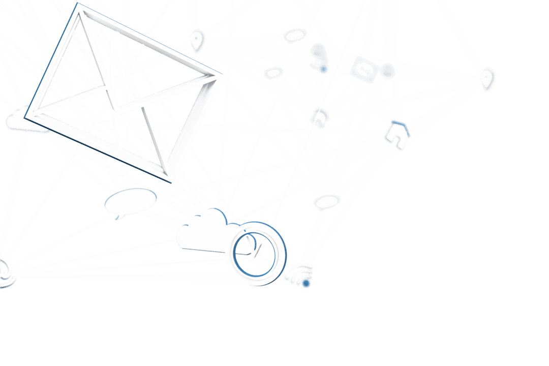 Transparent Geometric Network with Communication Icons