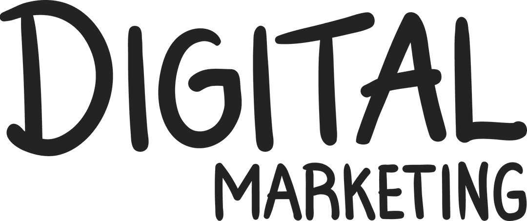 Bold Digital Marketing Text on Transparent Background