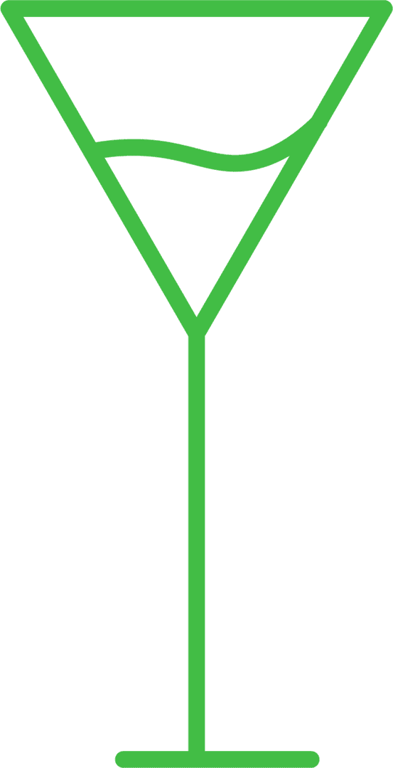 Transparent Vector of Cocktail Glass for Celebration Graphics