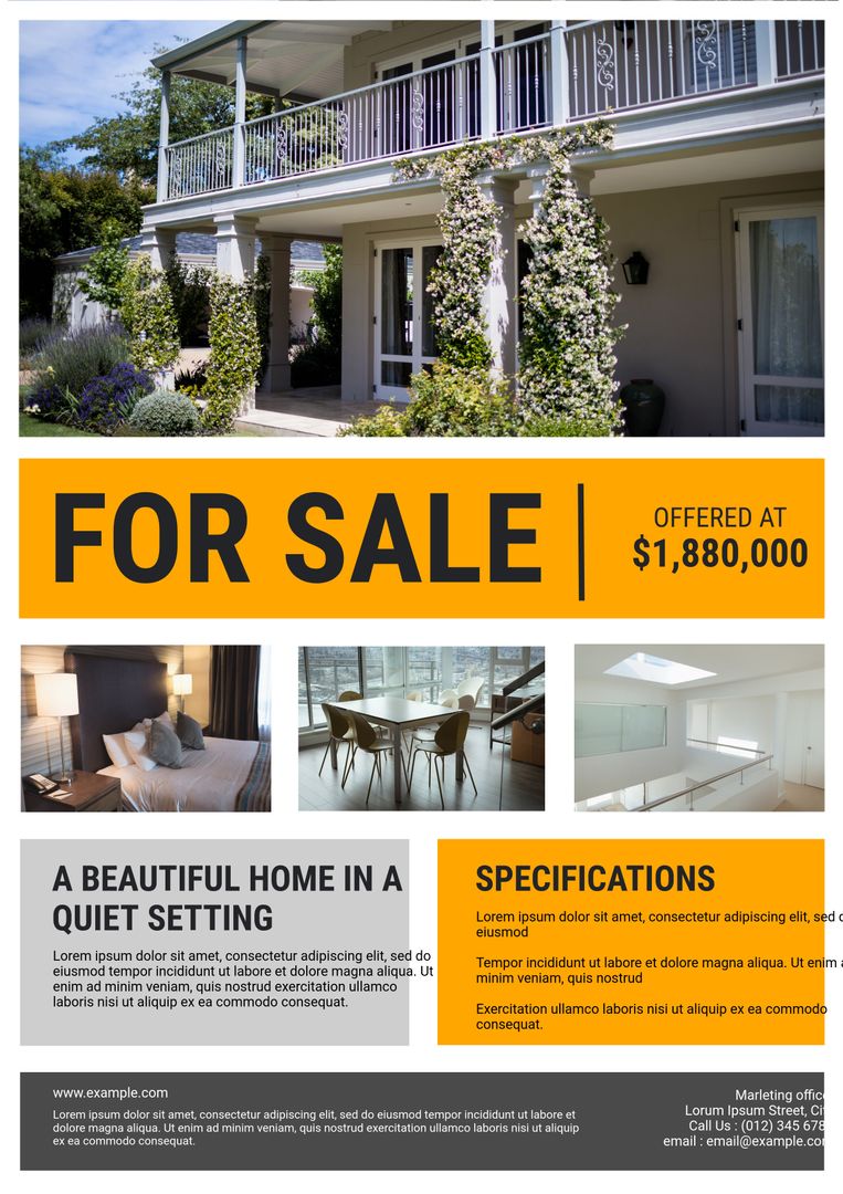 Luxurious Home for Sale with Elegant Real Estate Template