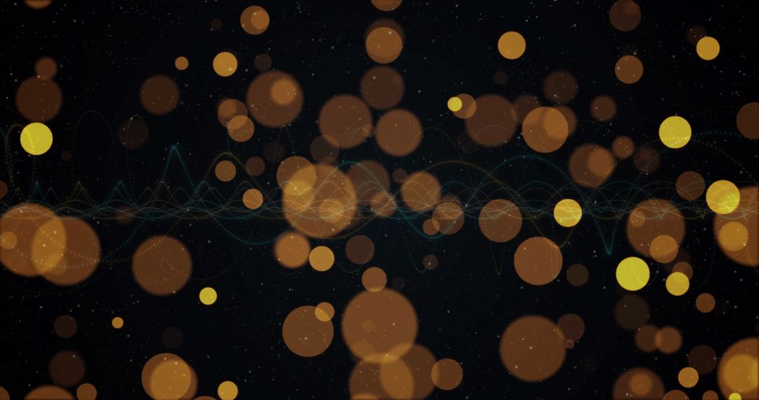 Dynamic Bokeh Lightwaves with Futuristic Teal Patterns