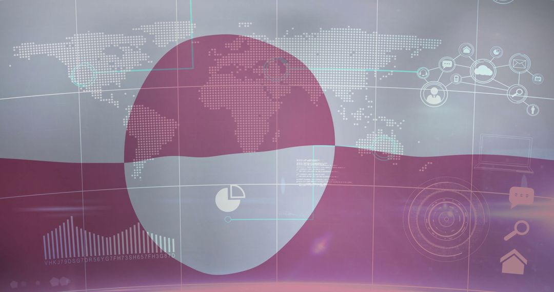 Futuristic Digital Dashboard with Interactive Data Interface