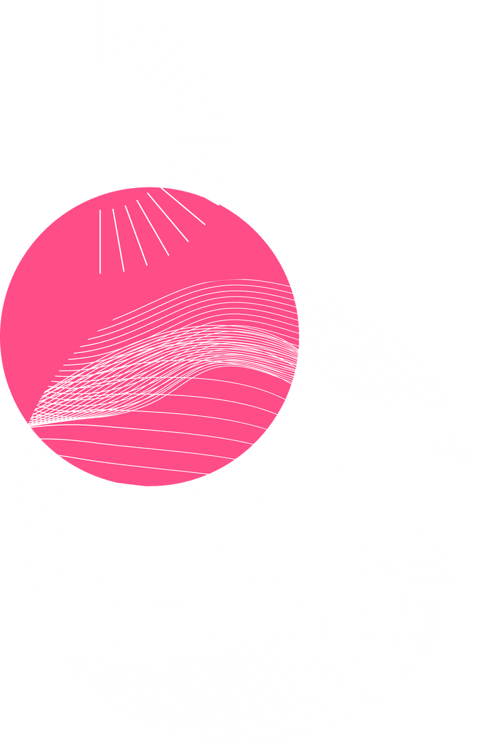 Abstract magenta patterns with transparent background highlighting geometric flow