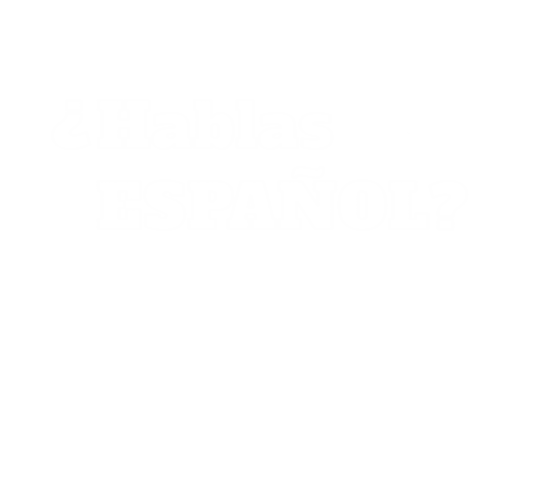 Transparent Background ¿Hablas Español? Text Design