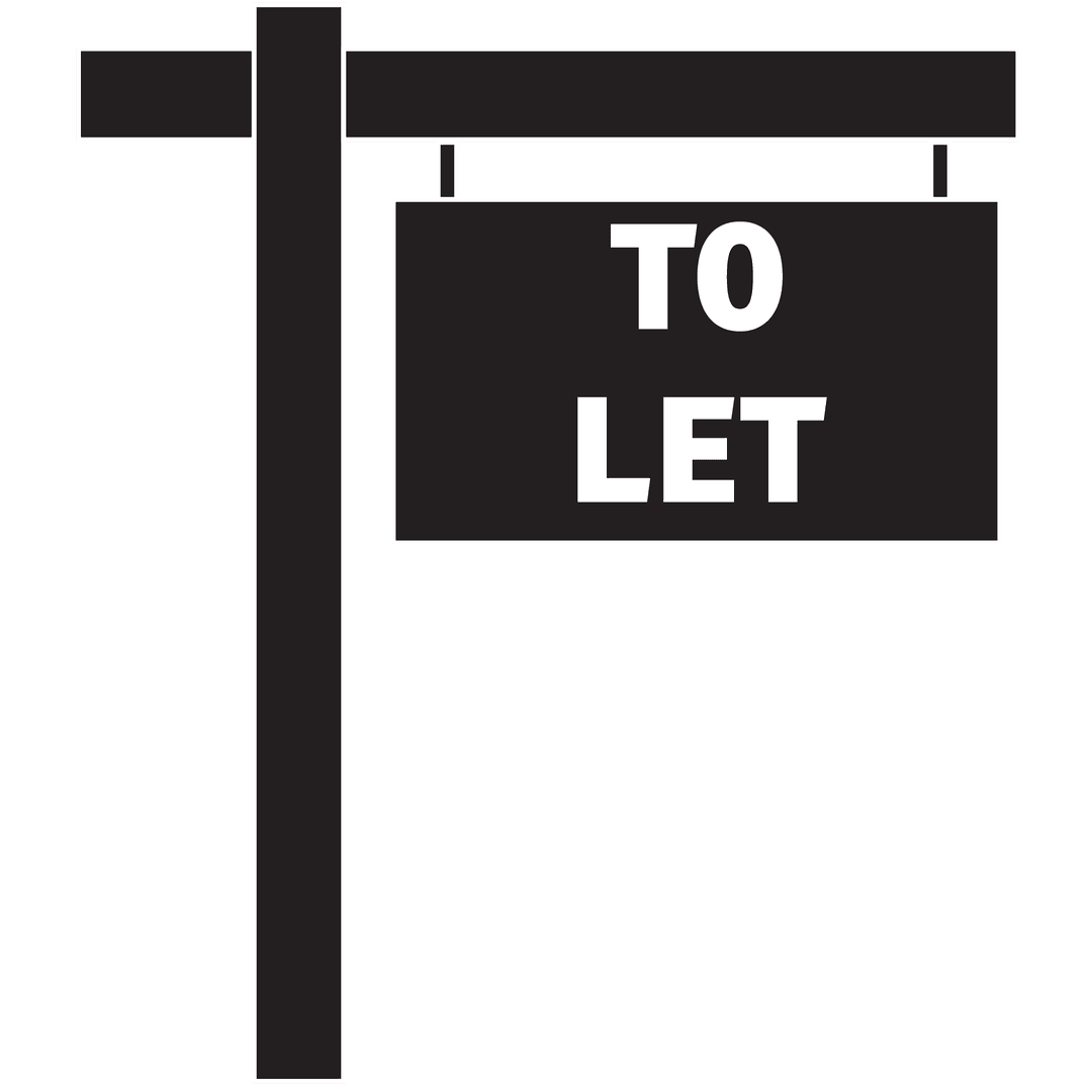 Digital Transparent Sign with 'To Let' Text