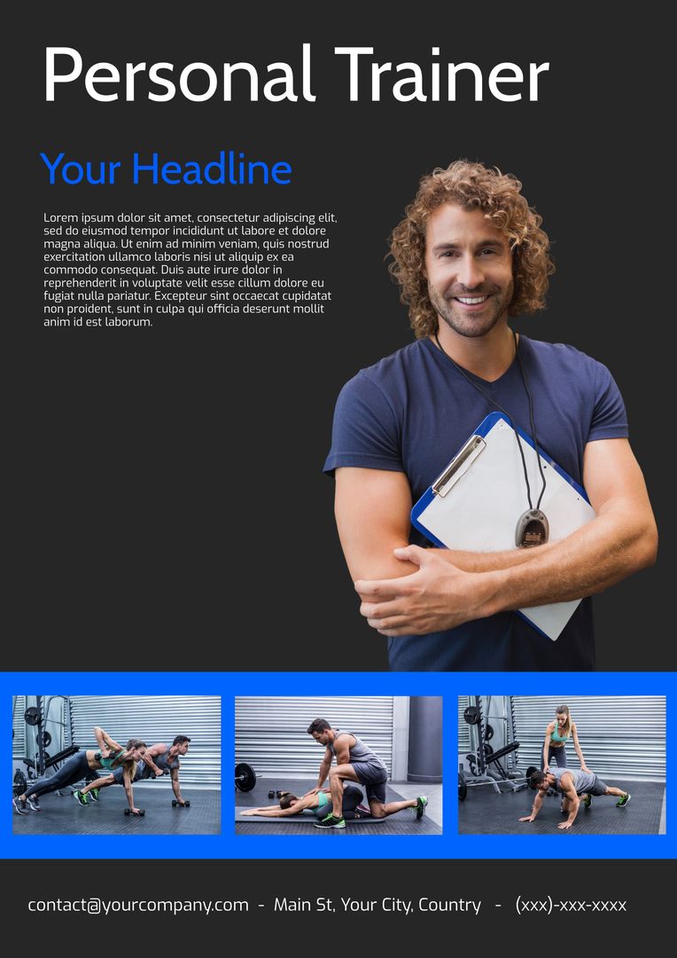 Personal Trainer Promoting Fitness and Motivation