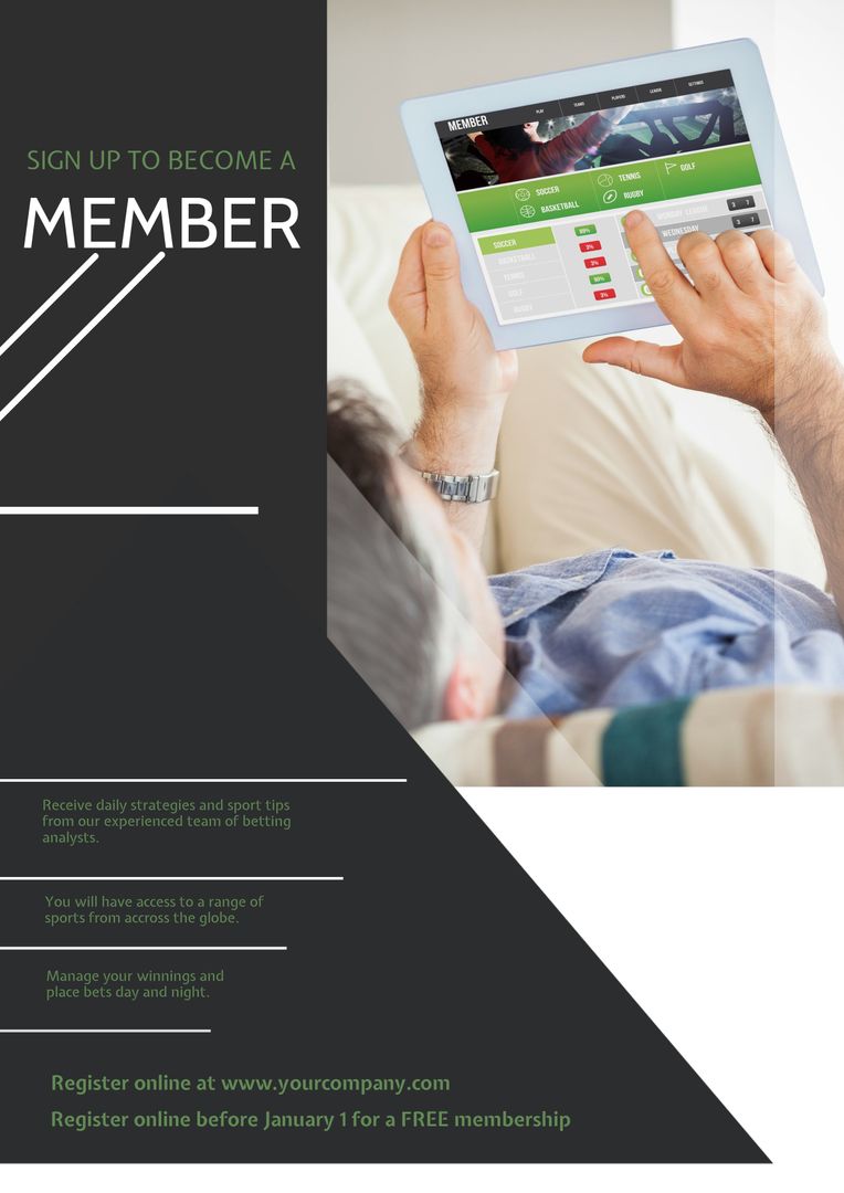 Online Membership Registration on Tablet Device