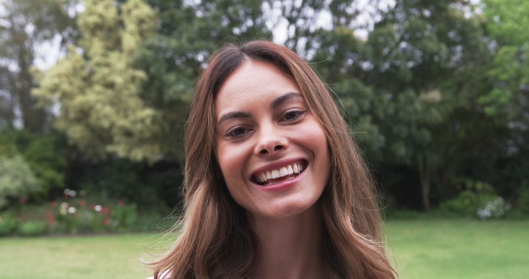 Joyful Woman Enjoying Public Park in Serenity