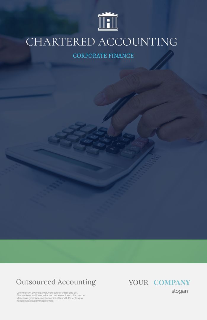 Chartered Accountant Using Calculator for Corporate Finance - Download Free Stock Templates Pikwizard.com