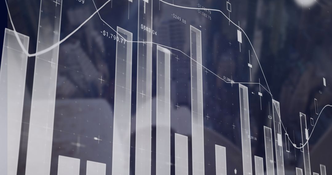 Digital Data Visualization on Abstract Cityscape